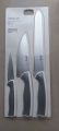 IKEA Andlig 3 Piece Knife Set Light Gray/White Bread Knife | Cook's Knife | Paring Kinfe. 