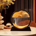 3D Moving Sand Art Picture 12 Inch Round Glass Ocean Sandscape Hourglass Quicksand Craft Flowing Sand Painting Home Decor. 