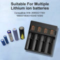 18650 Battery Charger For 18350 26650 16340 14500 18500 1/2/4 Slots 18650 Lithium Battery Holder Universal USB Smart Charger. 