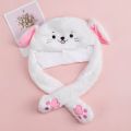 60cm Rabbit Airbag Hat Spring And Autumn New Cartoon Funny Airbag Plush Rabbit Ear Moving Hat. 