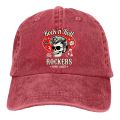 Washed Men's Baseball Cap Skull Dice Rockers Trucker Snapback Caps Dad Hat Rockabilly Rock and Roll Golf Hats. 