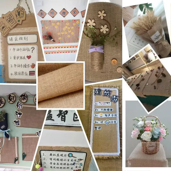 19.6in%20X%2063in%20Natural%20Burlap%20Cloth%20Mesh%20Jute%20Textile%20Fabric%20For%20Bags%20Placemats%20Tablecloth%20Background%20Decoration%20DIY%20Accessories%20-%20Image%202