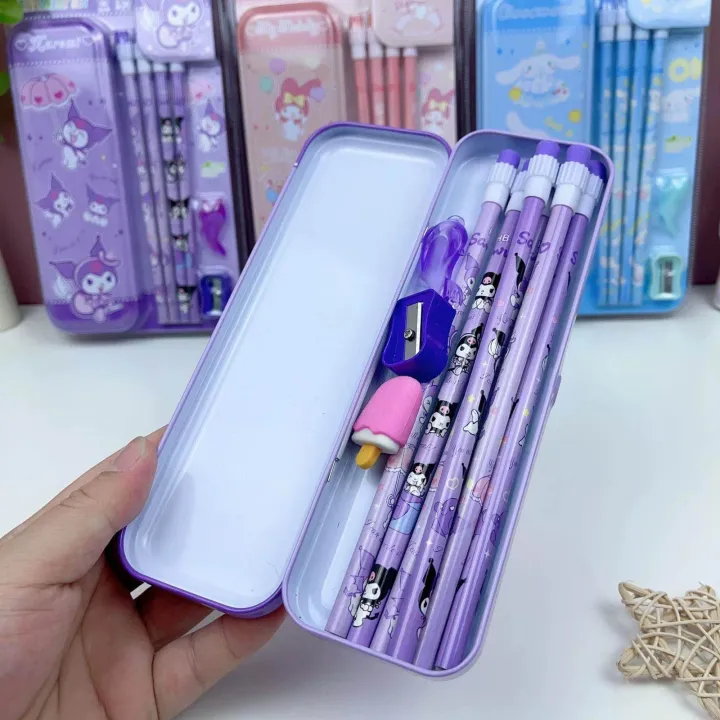 Sanrio%20set%20pencil%20case%20pencil%20sharpener%20cute%20pencil%20primary%20school%20student%20stationery%20Kuromi%20Melody%20school%20supplies%20-%20Image%205