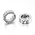 2x Stainless Steel Silver Non-Piercing Magnetic Bali Stud Earring For Men. 
