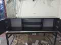 TV Console Table  for Up to 60 Inch TV s ,   2 Storage Cabinet with Open Shelves for Living Room Bedroom,Black. 