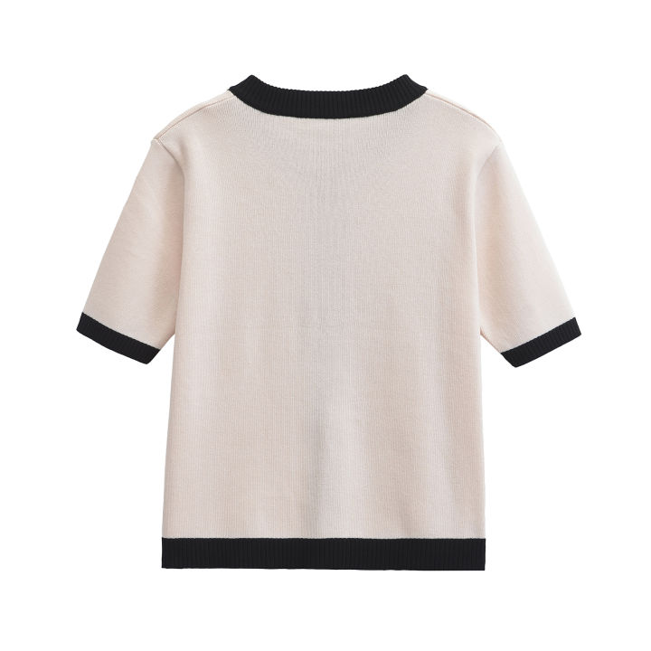 Women%20Summer%20Women's%20Knitted%20Jacket%20New%20Casual%20Fashion%20Classic%20Round%20Neck%20Single-Breasted%20Short-Sleeved%20Sweater%20Coat%20Tops%20-%20Image%203