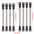 Stainless Steel Chassis Tie Rod 275mm Wheelbase Links Set with M4 Rod Ends for 1/10 RC Crawler 275WB SCX10 D90 TF2 DIY Part. 