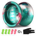 JOLESHARE Aluminum Yoyo Ball Christmas Professional Yoyoball Competitive Aluminum Yoyo Ball Yoyoball with Strings and Glove.