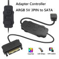 5V 3PIN ARGB Controller ARGB 5V 3PIN To SATA Interface Extension Cable RGB Sync Controller Cable for PC Case Fan. 