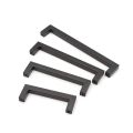 Modern Black Cabinet Handle Square Furniture Hardware Stainless Steel Simple Kitchen Door Knobs Cupboard Wardrobe Drawer Pulls.