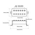 Phrilam Pro LP  Vintage Alnico 5 Covered Humbucker Neck Bridge Pickups Set  7.6/8.8K for LP Style Electric Guitar. 