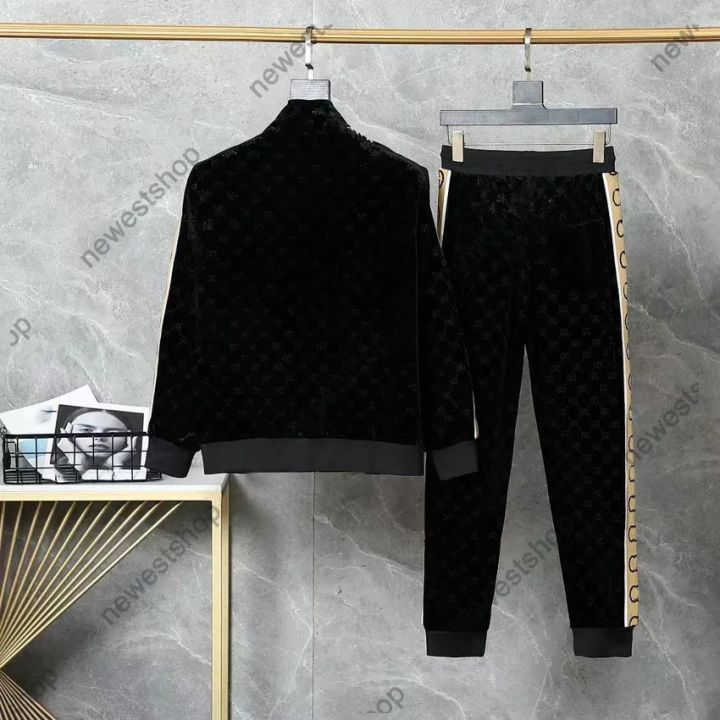 Cashmere Velvet Designer Tracksuit Men