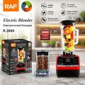 Raf and Silver Crest Heavy Duty German Powerful Blender 2in1 4500 Watts Power Full Motor 2l Large Capacity Unbreakable Jug and 700ml Chopper Multifunctional Blender And Juicer Grinder 15 Rotating Speeds, Red. 