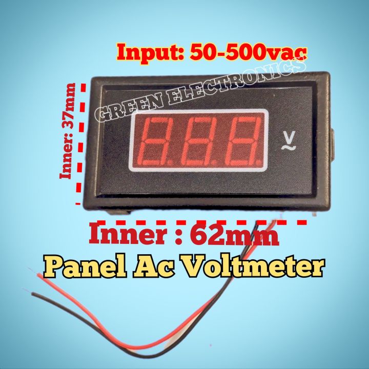 220 Volt AC meter (Digital volt meter 220vac) for Input Voltage Measure of Voltage Stabilizers Regulator ATS UPS IPS