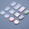 Resin keychain molds 6pcs/set DIY Epoxy Keychain Silicone Mold Resin Hanging Pendant Craft Moulds Mirror Effect Jewelry Necklace Pendant Silica Mold |ART COLLECTION (ISB). 