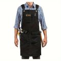 Good Thickened High Quality Cotton Canvas Summer Waterproof Apron Catering Shop Kitchen Home Gardening Commercial Waist Apron. 