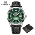 Top Brand NAVIFORCE Men's Quartz Watches Business Luminous Waterproof Clock Leather Strap Wristwatches for Men Relogio Masculino. 