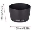 ET-60 Lens Hood for Canon 55-250 EF75-300III, EF75-300MM F/4-5.6 III, EF-S 55-250MM F/4-5.6 IS, EF75-300 USM - Camera Lens Hood. 