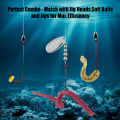 9KM Aberdeen Hook Red 50-200pcs 2X Long Shank Light Wire Fishing Hook for Sunfish Small Bass Trout Freshwater Fishing.