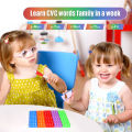 5pcs Word Pop 100 CVC Words Games Pop Toys, Phonics Learning Fidget Toys, Learn To Read Teaching Resources For Preschool Kids. 