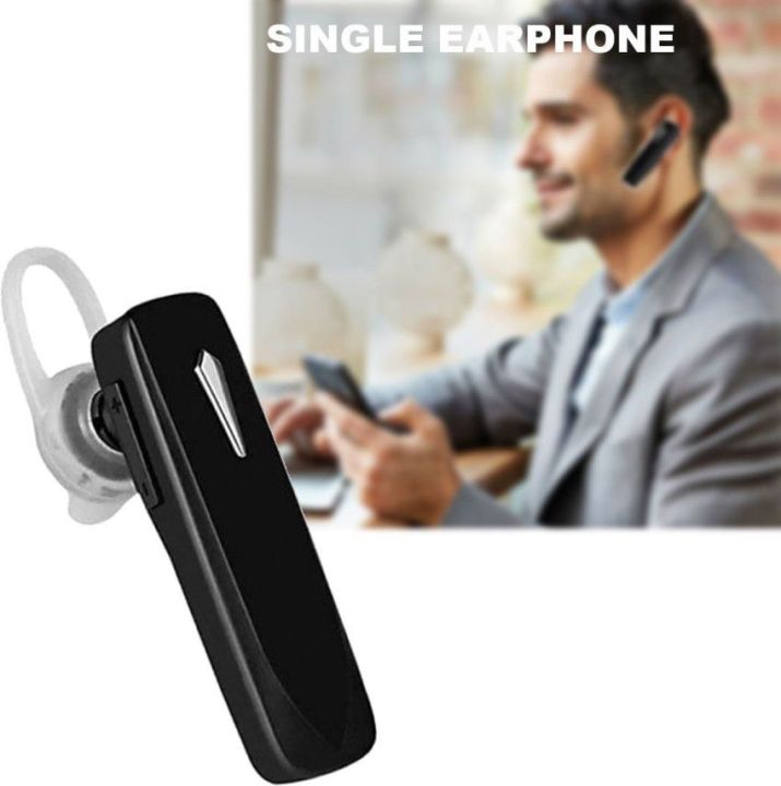 Wireless Bluetooth Earpiece In-Ear Single Earpiece with Microphone and Ear Hook for all Mobile