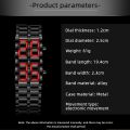 Fashion Mens Digital Lava Wrist Watch Men Black Full Metal Red Blue LED Display Watches Gifts for Male Boy Sport Creative Clock. 