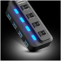 External USB hub USB 3.0 4 ports 5 Gbps speed for 5 GB High Speed Transmission. 