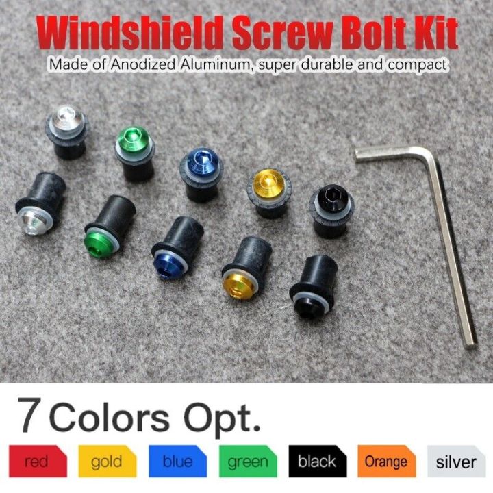10pcs Windshield Screw Nut Sets Windscreen Bolt Kit for Yamaha YZF R1 R6 FZS 1000 YZF-R1 YZF R6 R3 R1 R7 YZFR6 YZFR3 YZFR1 YZFR7