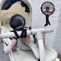 Baby Stroller Fan Hand Held Rechargeable USB Bladeless Small Folding Fans Mini Ventilator Silent Table Outdoor Cooler Neck Fan.