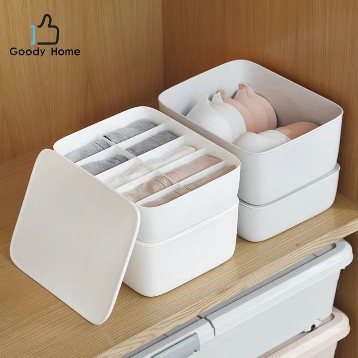 Goody home plastic box with lid, socks, necktie, underwear or miscellaneous goods