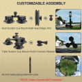 Suction Car Mount for Insta360 x4, x3, x2, x,One RS,R for Camera 5 in 1 Suction Mount Kit for Action Cameras Selfie Stick.