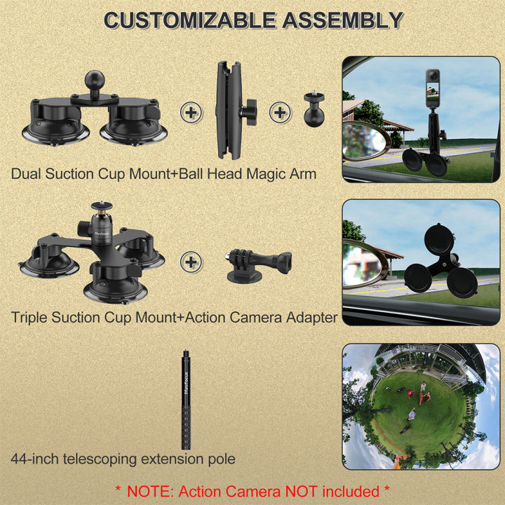 Suction%20Car%20Mount%20for%20Insta360%20x4,%20x3,%20x2,%20x,One%20RS,R%20for%20%20Camera%205%20in%201%20Suction%20Mount%20Kit%20for%20Action%20Cameras%20Selfie%20Stick%20-%20Image%206