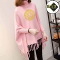 Fleece Poncho For Women | Winter Collection Woman's Printed Poncho For Girls | Winter Fashion Coffee Printed Poncho Sweater Poncho Style Top/Shirt For Girls. 