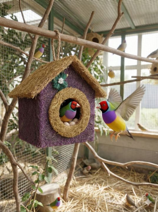 CitiBird%20Premium%20Natural%20Coir%20Bird%20Nest%20House%20%E2%80%93%20Eco-Friendly%20Hanging%20Hut%20for%20Finches,%20Budgies%20&%20Lovebirds%20(Purple%20&%20Golden)%20-%20Image%202