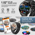 LIGE Mens Smart Watch 360 * 360 Bluetooth Call Health Monitoring Smartwatch Outdoor Sports 3ATM Waterproof Smart Watch for Men.