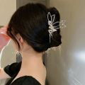 Metal Hair Claw Clip For Shiny Rhinestone Crystal Little Angel Headwear Hairpin Girl Ponytail Claws Clips Elf Hairs Accessories.