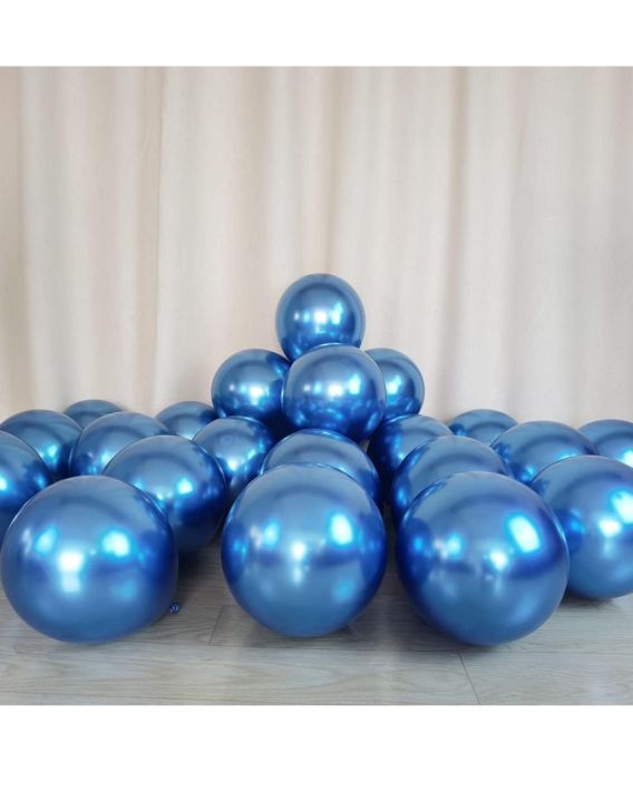 10 inch Metallic Balloons for Party 100 pcs Thick Latex Chrome Balloons ...