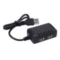 New 2 in 1 7.4V LiPo Battery Balance Plastic USB with Indicator Light for Wltoys RC Cars and Boats RC Cars Accessory.