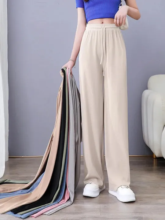 Women%20Long%20Pants%20Causal%20Elastic%20Waist%20Loose%20Basic%20Long%20Trousers%20For%20Female%20Spring%20Summer%20Wide%20Leg%20Long%20Pants%20-%20Image%202