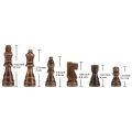 32 Pieses Wooden Chess Standard Tournamen Staunton Wood Chessmen 8cm King Height,Chess Pieces Only No Board.