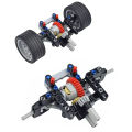 MOC Technology Assembles Cars Compatible with Lego style Particle Steering Belt Drive Integrated Structure Children's .