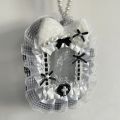 Sweet DIY Plush Card Holder with Ribbon Anime Lace Photocard Case Lolita Idol Display Photo Protector Case Card.