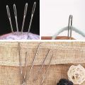 9pcs Large Eye Needles Stainless Steel Embroidery Cross Stitch Knitting Yarn Sewing Hand Crochet Hook Tapestry needles. 