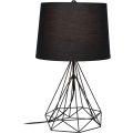 Rafeeq Store Modern Geometric Wired Metal Hollowed Out Table Lamp, Black | Diamond Shaped Table Lamp | Unique Home Decorative Wired Table Lamp | Metal Table Lamp | Lamp For Bedroom | Table Lamp For Study | Table Lamp For Side Table | Best Table Lamp |Lamp. 