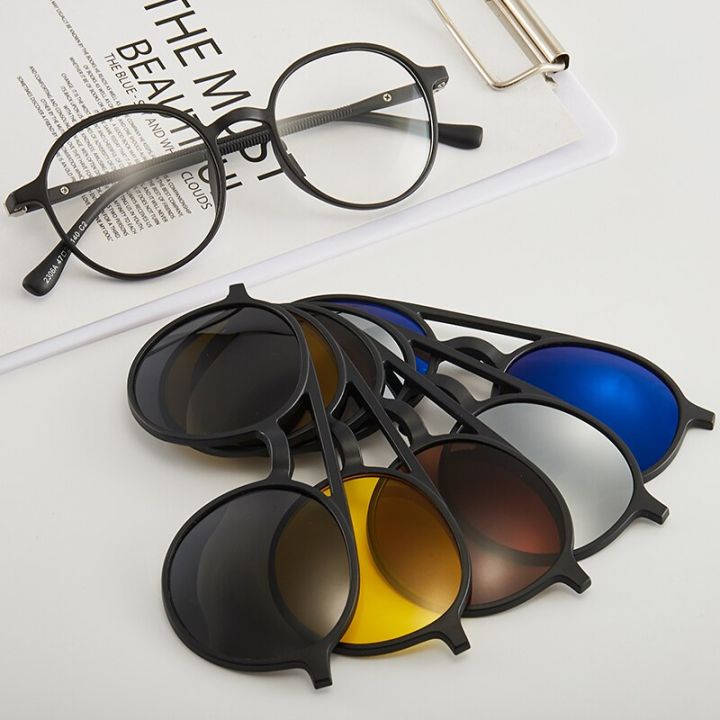 6%20In%201%20Men%20Women%20Polarized%20Optical%20Magnetic%20Sunglasses%20Clip%20Magnet%20Clip%20on%20Sunglasses%20%20Clip%20on%20Sun%20Glasses%20Frame%20And%20Bag%20-%20Image%202