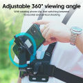 First-Person-View Camera/Mobile Phone Holder With Chest Strap 360 Rotate Climbing Cycling Phone Stand Bike Motorcycle GPS Live. 