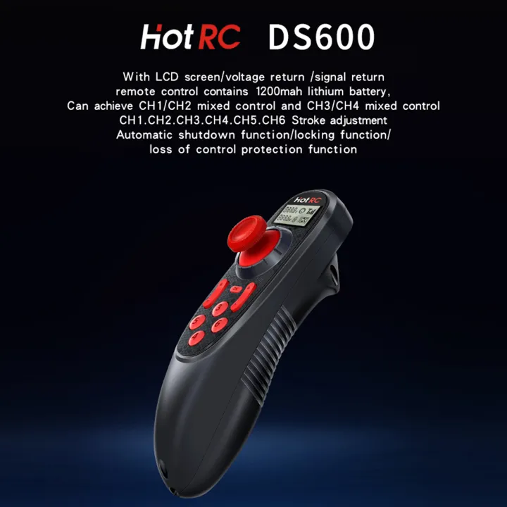 HOTRC%20DS-600%206CH%202.4GHz%20Radio%20System%20Transmitter%20Remote%20Controller%20with%20DS%20600%20PWM%206%20Channel%20Receiver%20for%20RC%20Boat%20-%20Image%207