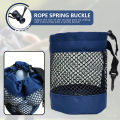 Polyester Golf Ball Storage Bag with Drawstring Closure - Mesh Pocket Design for Easy Organization, Available Gray/Blue/Black,.