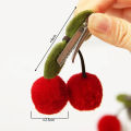 1PC Cherry Bow Hairpins for Kids New Charm Ball and Leaves Ornaments, Kids Fashion Hair Accessories. 