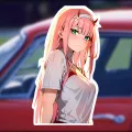 DARLING in the FRANXX National Team Car Window Motorcycle Waterproof Reflective Sticker. 